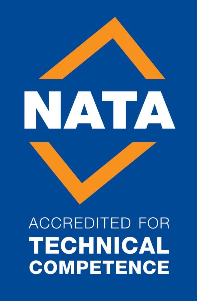 NATA Accredited for Technical Competence