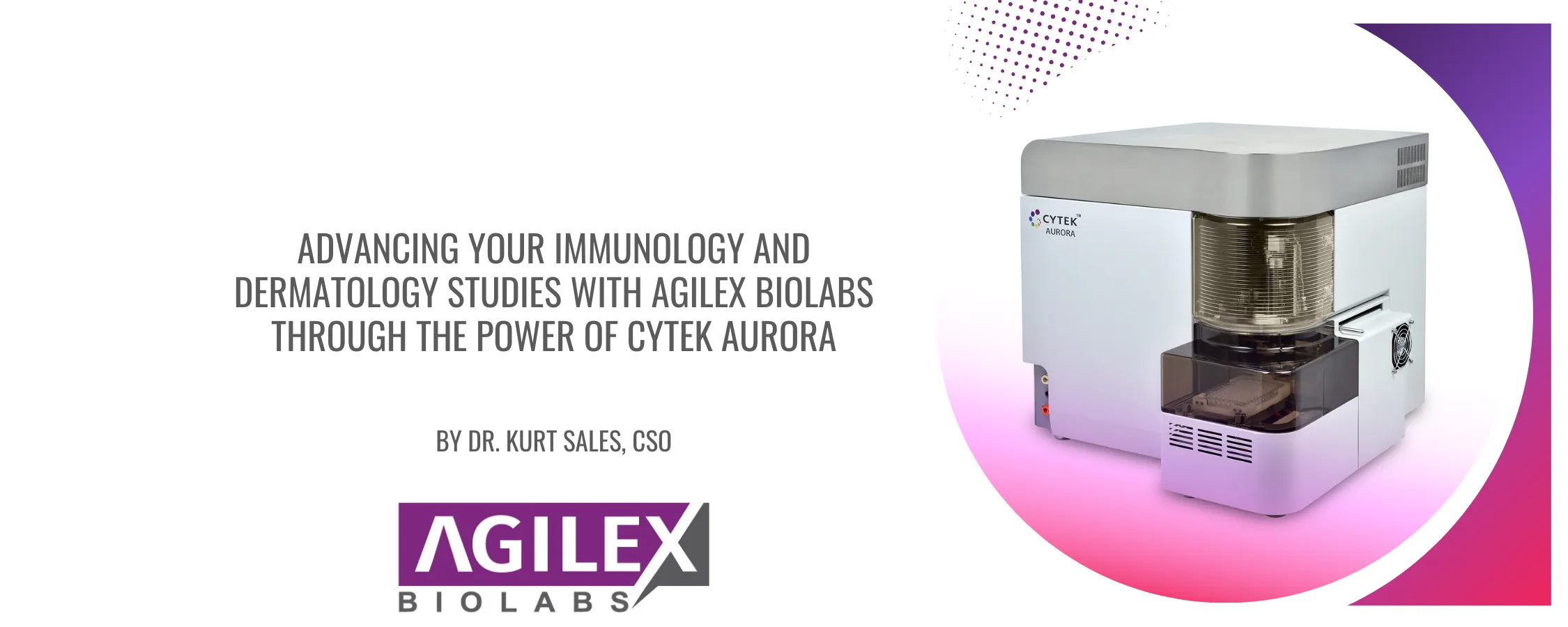 Close-up of Cytek Aurora system. Cytek Aurora spectral flow cytometer in clinical research lab,