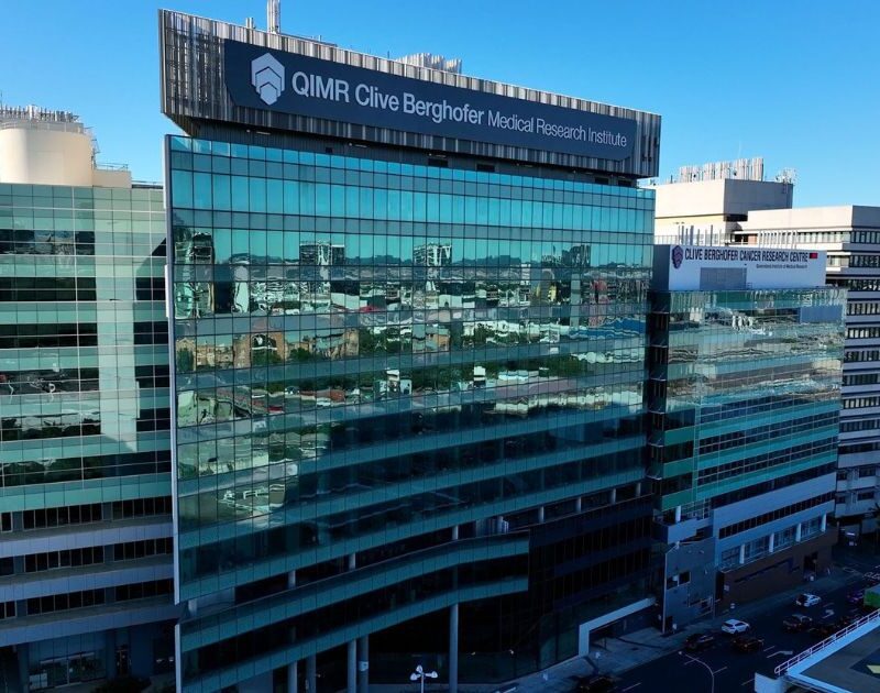 Aerial view of Brisbane’s QIMR Berghofer Medical Research Institute Campus, home to Agilex Biolabs’ new Flow Cytometry Laboratory.