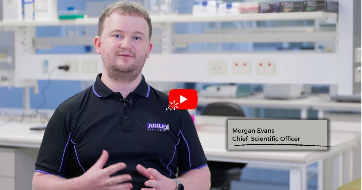 Morgan Evans, Head of Science and Innovations at Agilex Biolabs, presenting new advancements in immunobiology and flow cytometry services using Cytek Aurora systems.